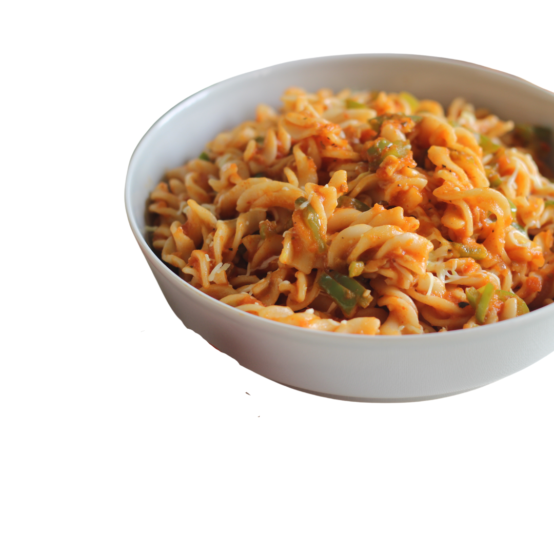 Broccoli Fusilli with Romesco Sauce