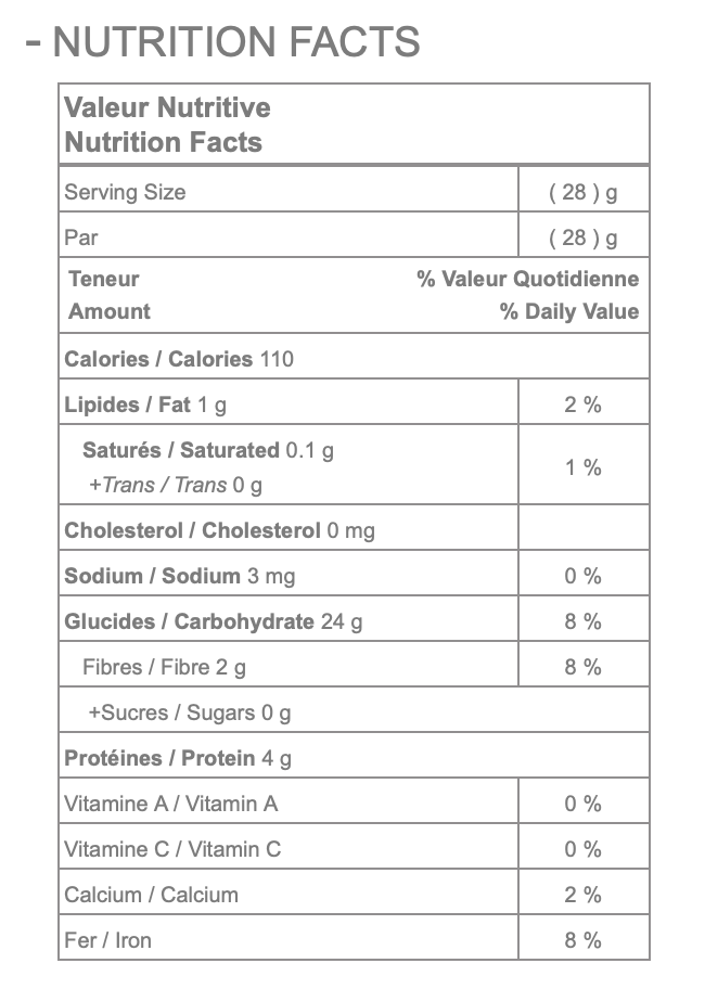 Puffed Quinoa (Refillable Container)