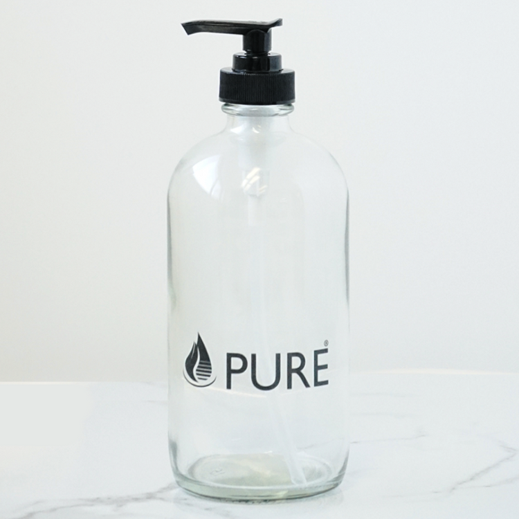 Glass Bottle with Pump