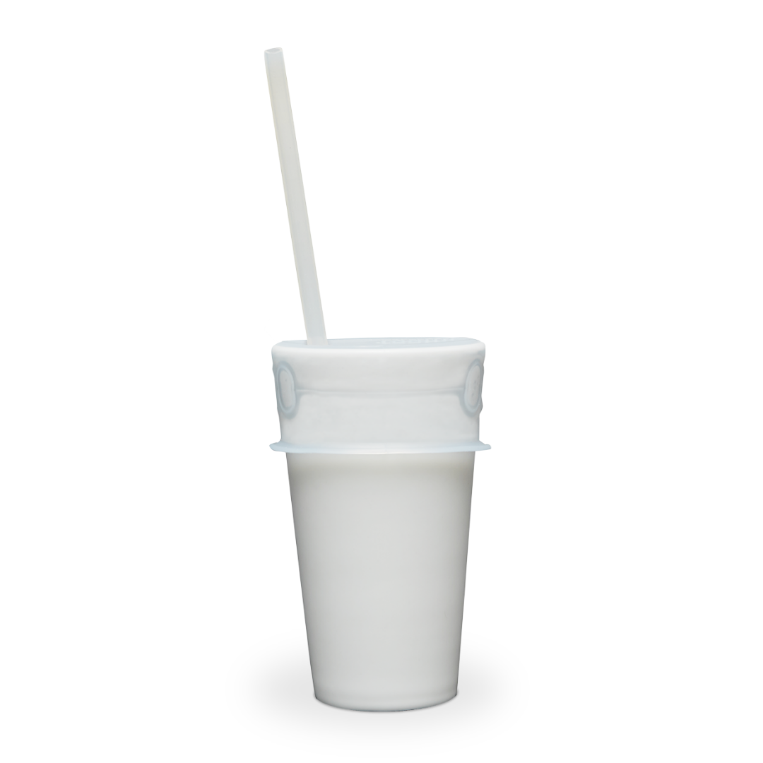 Luumi platinum silicone lid & straw