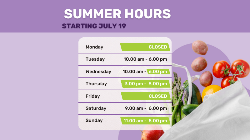 Summer hours