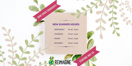 New Summer Hours: Now Open Thursdays